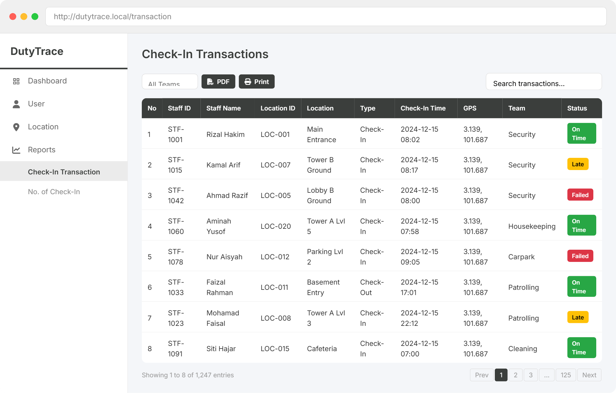 DutyTrace - Screen 4