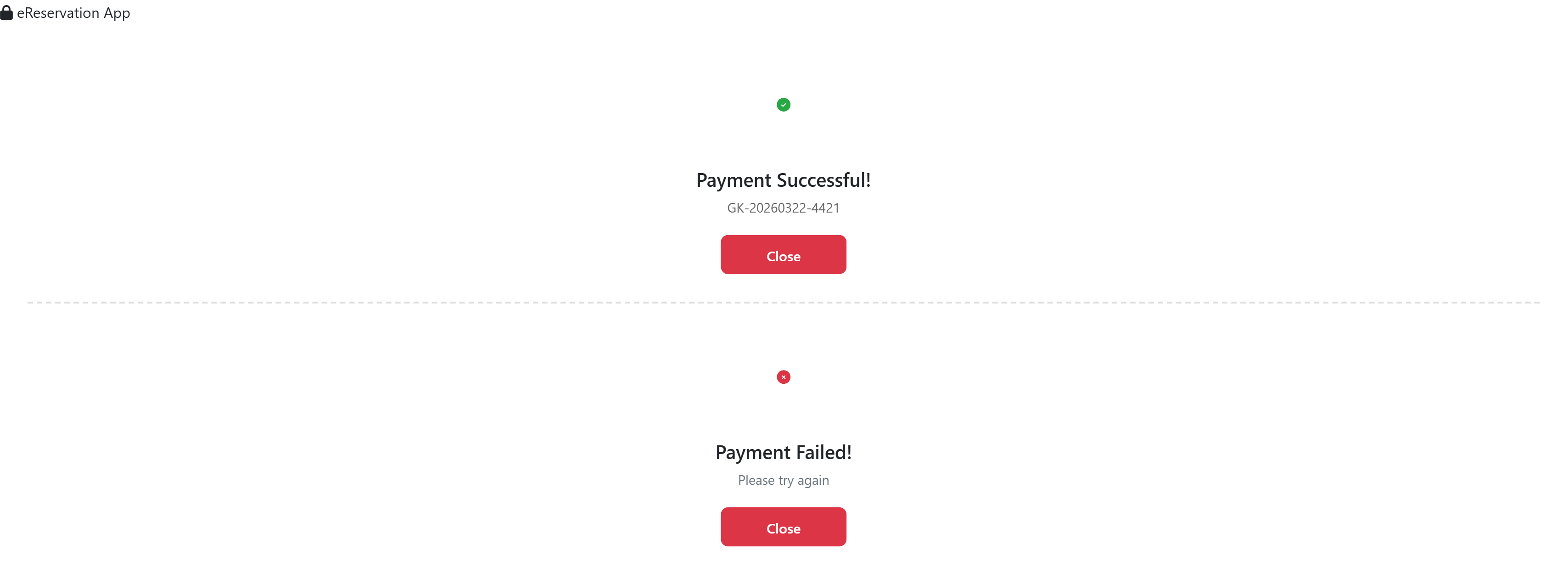 eReservation - Screen 7